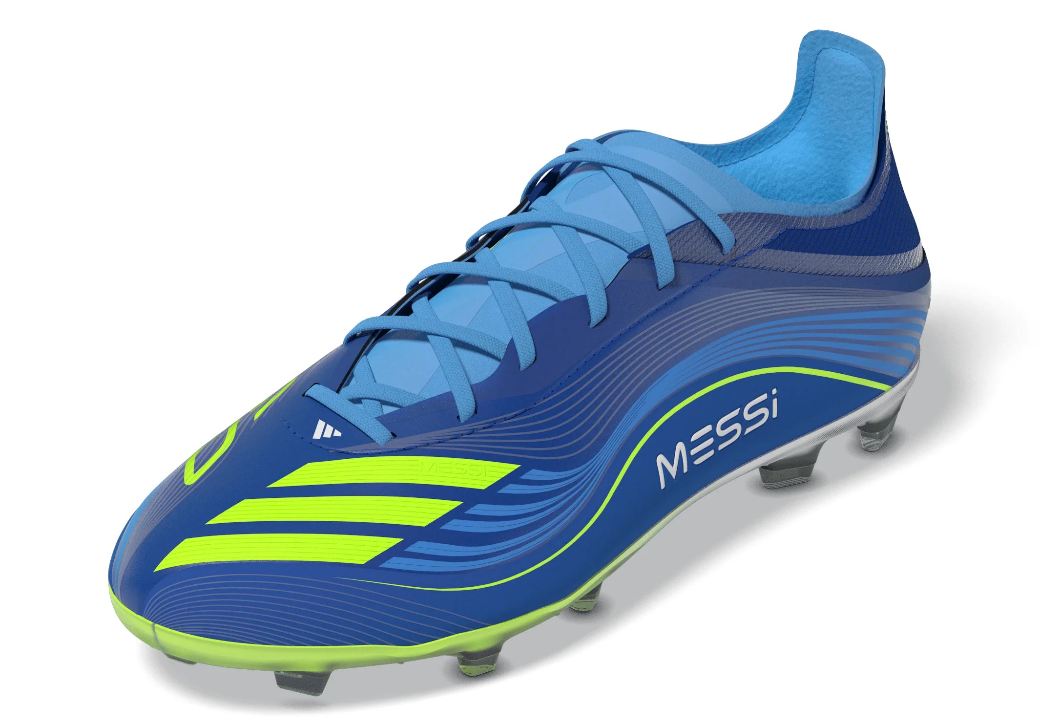 adidas F50 Messi Elite FG Youth Soccer Cleats Royal Blue Yellow Blue