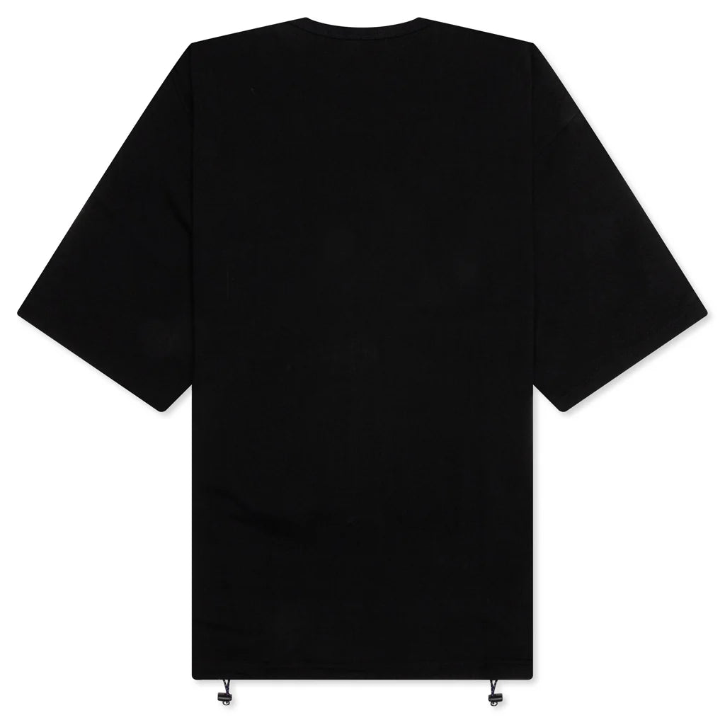 Adjustable Waist Pocket T Shirt Black
