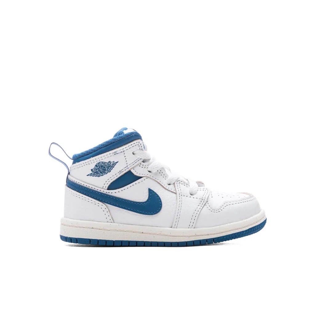 Air Jordan 1 Mid SE TD White Industrial Blue Sail
