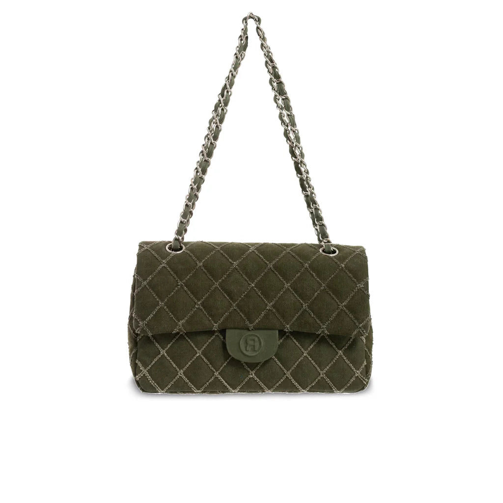 Rhombus Chain Bag Green