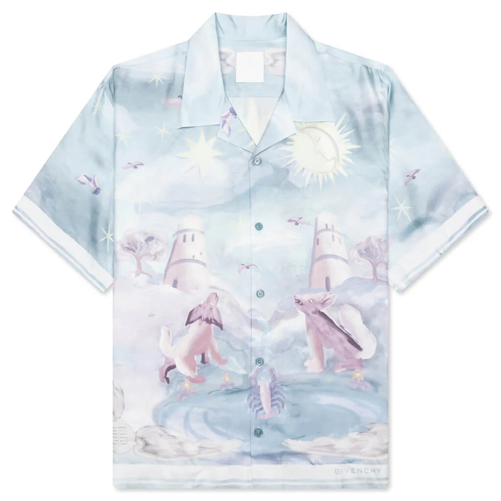 Silk Boxy Fit Printed Shirt Multicolored