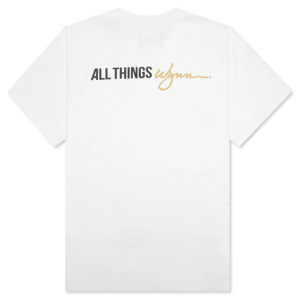 Feature x Wynn Logo Lock Up Tee White