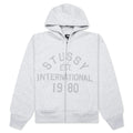 Established Printed Zip Hoodie Ash Heather