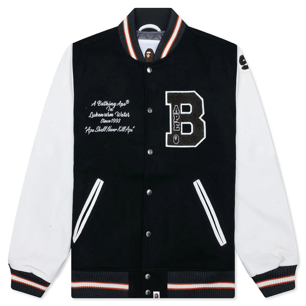 Embroidery Varsity Jacket Green