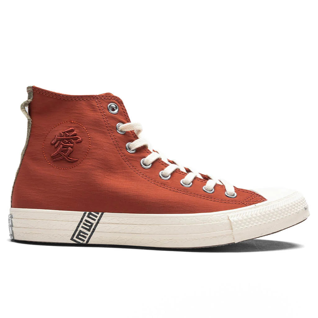 Converse x Naruto Chuck Taylor All Star Hi Natural Ivory Ritual Red Black