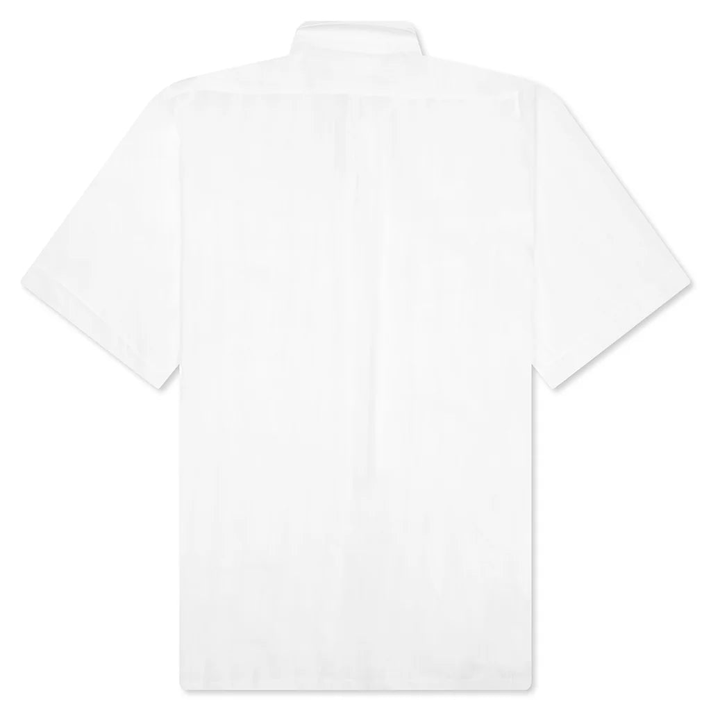 Cotton Voile Shirt With Stripes White