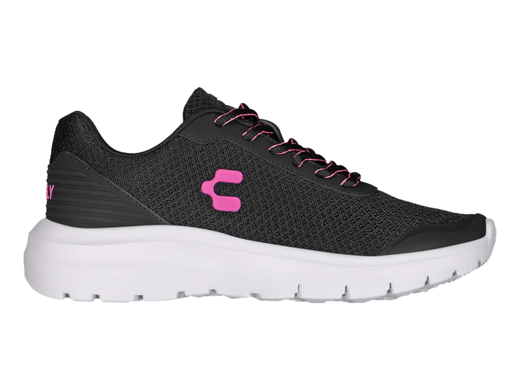 Tenis Charly Road Casual Negro y Rosa para Mujer
