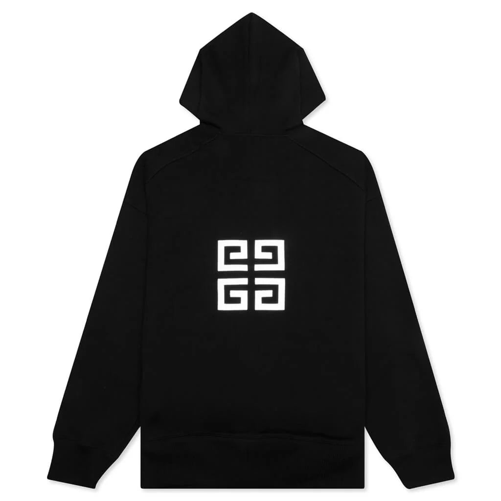 Embroidered Hoodie Classic Fit Black