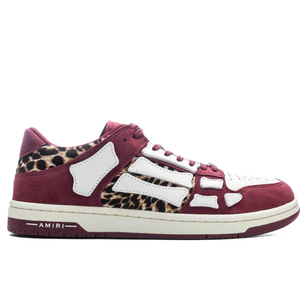 Leopard Skel Top Low Burgundy