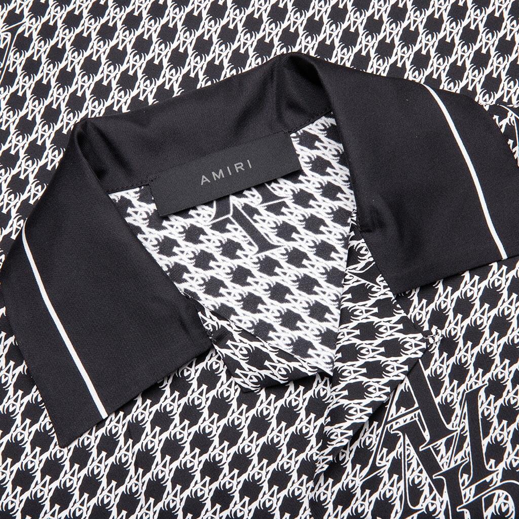 Houndstooth Bowling Shirt Black