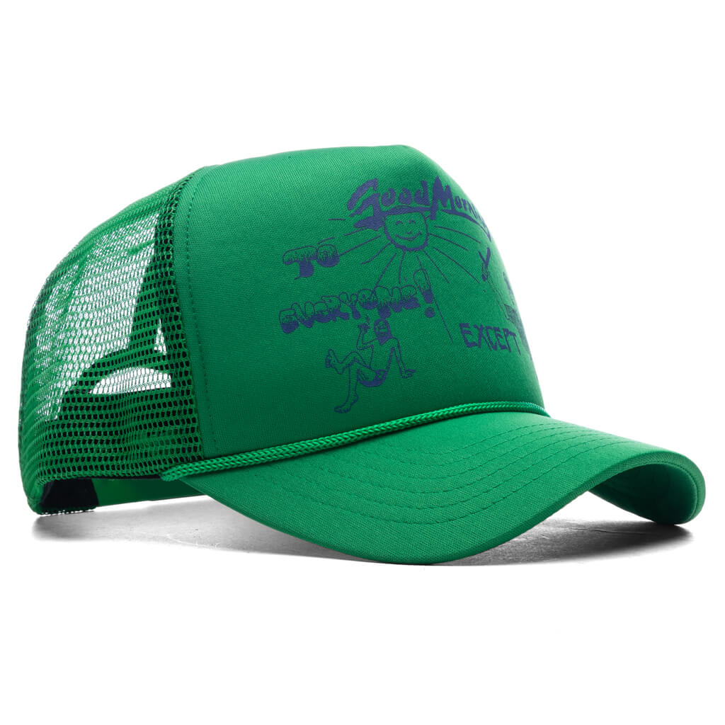 Good Morning Except Cops Trucker Cap Green