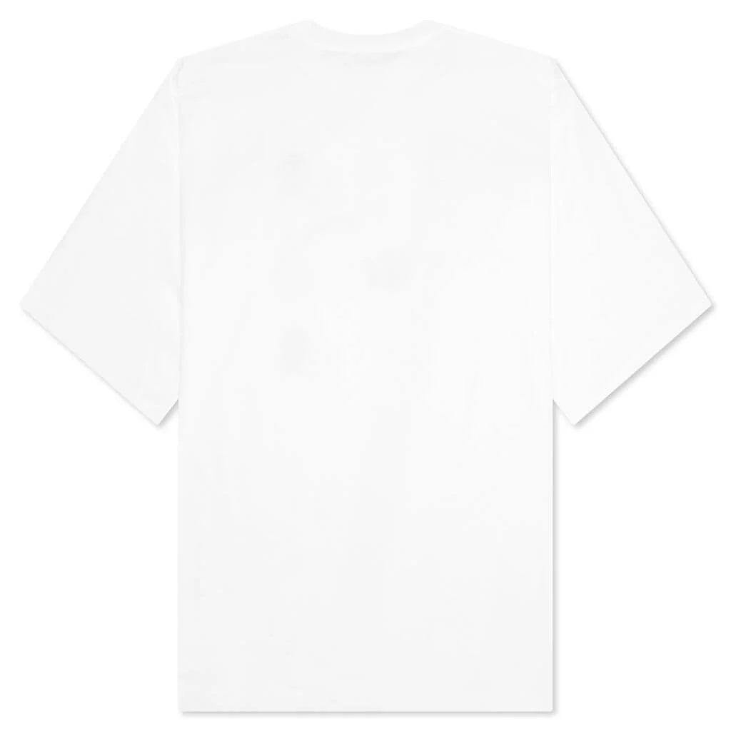 Organic Cotton T Shirt With Marni Dripping Print Lily White