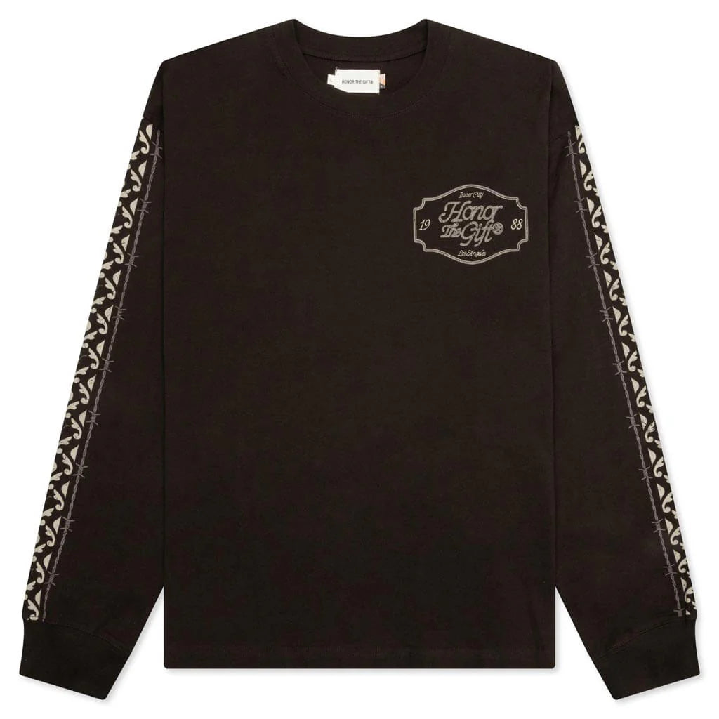 Holiday Honor the Gift Pattern L S Black