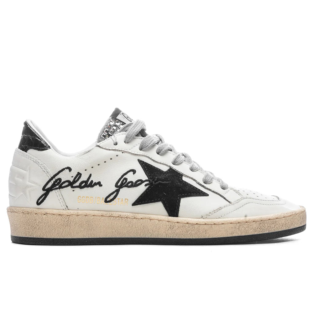 Womens Ball Star White Black Silver