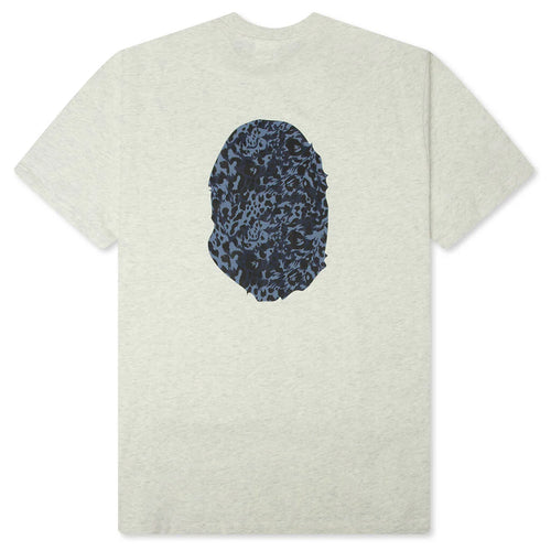 Wild Leopard Pattern Ape Head Relaxed Fit Tee Gray