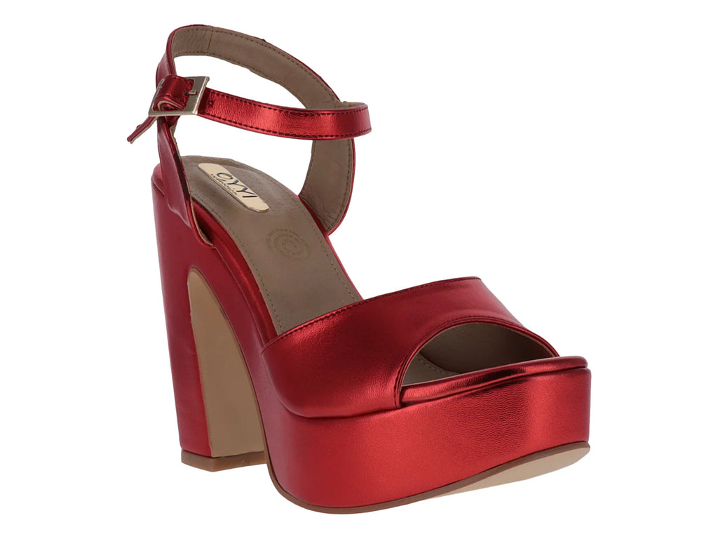Zapatillas OYYI Escarlata Metálico para Mujer