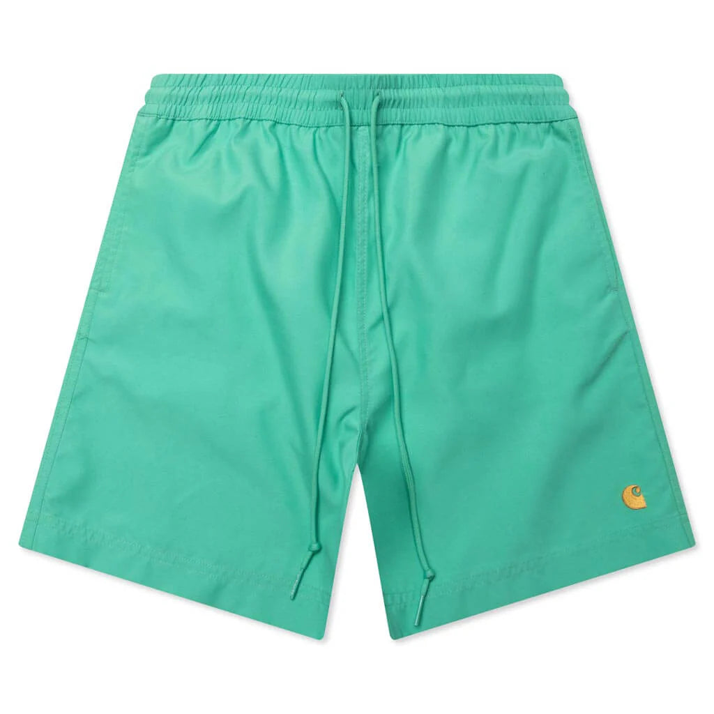 Chase Swim Trunks Aqua Green Gold