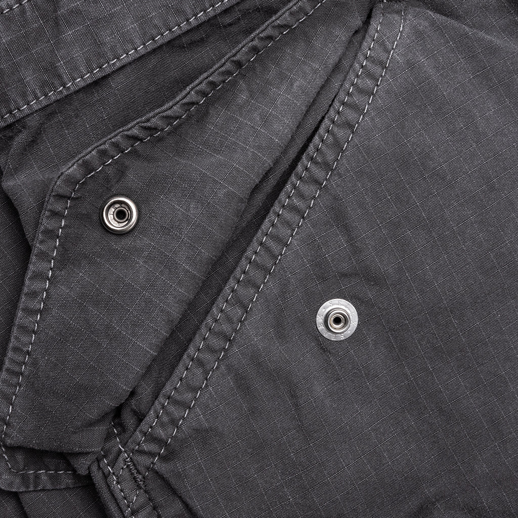 Garment Dye Rip Stop Pants Black