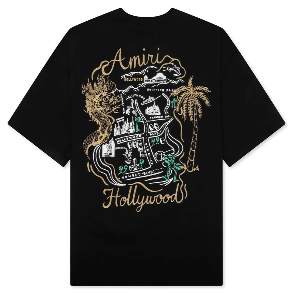 Amiri Hollywood Oversized Tee Black