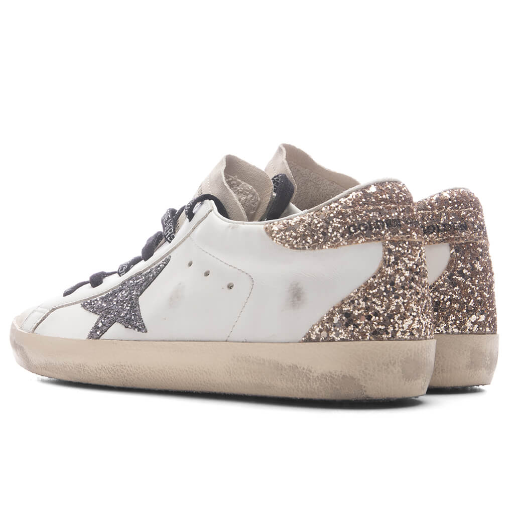 Womens Super Star Optic White Seedpearl Black Gold