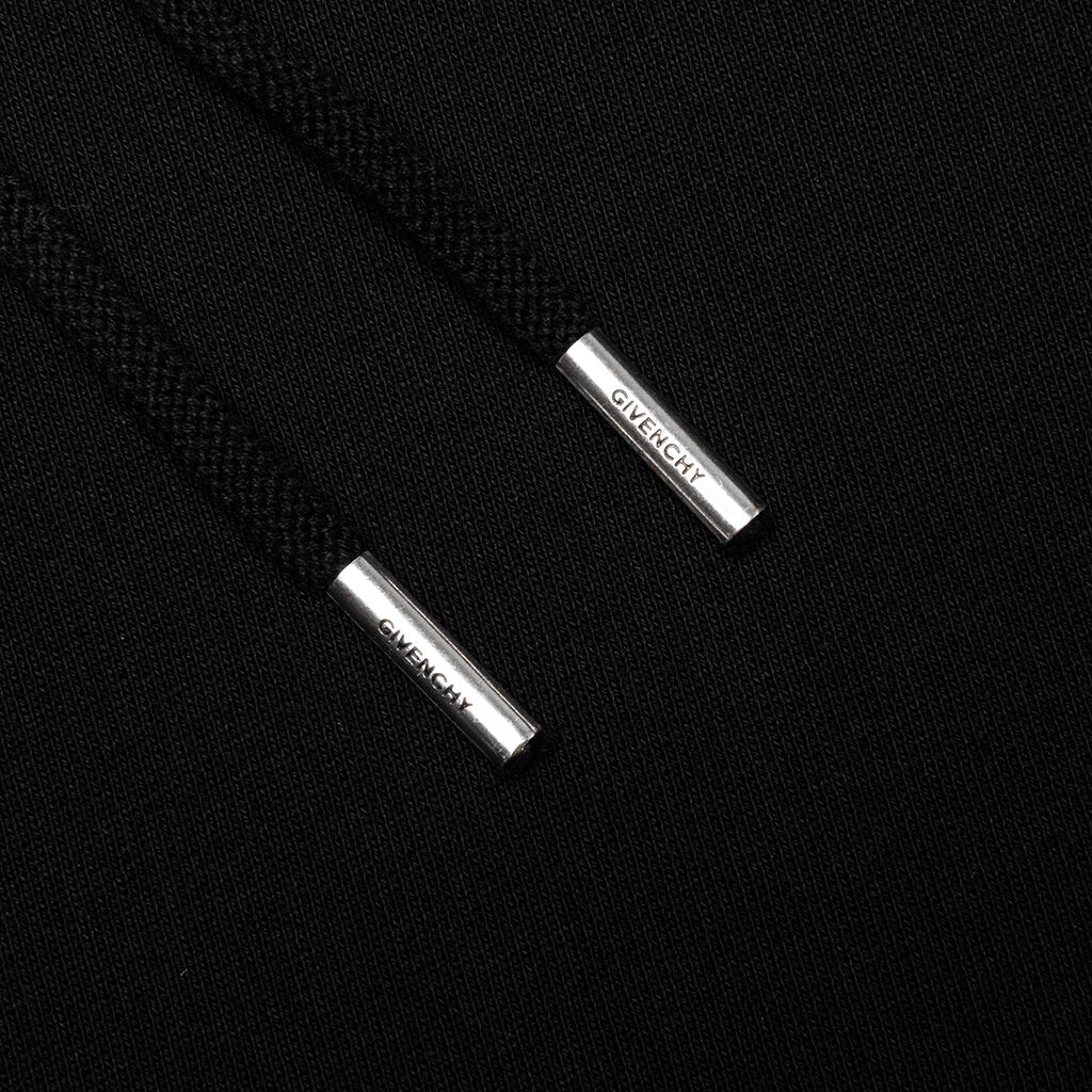 Classic Fit Hoodie w Reverse Print Black
