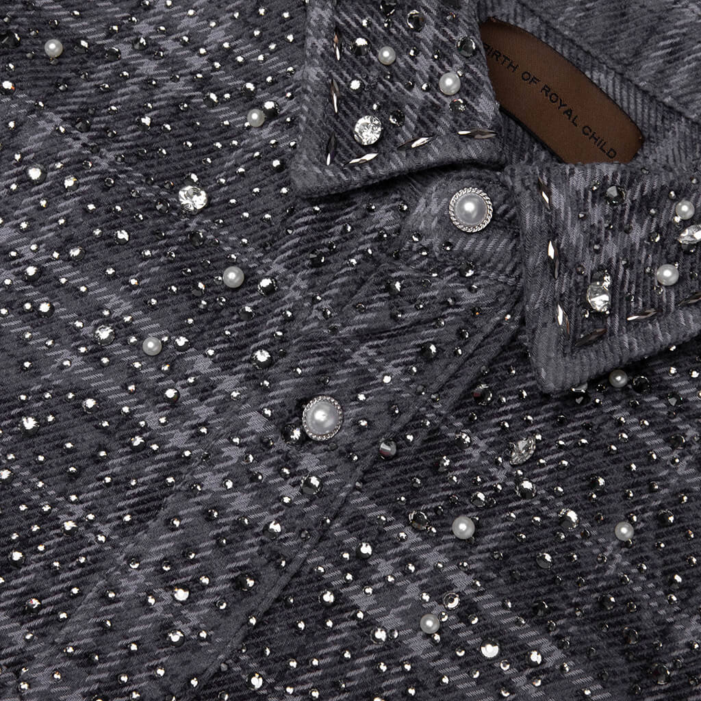 20K Pearl Diamond Shirt Black Gray