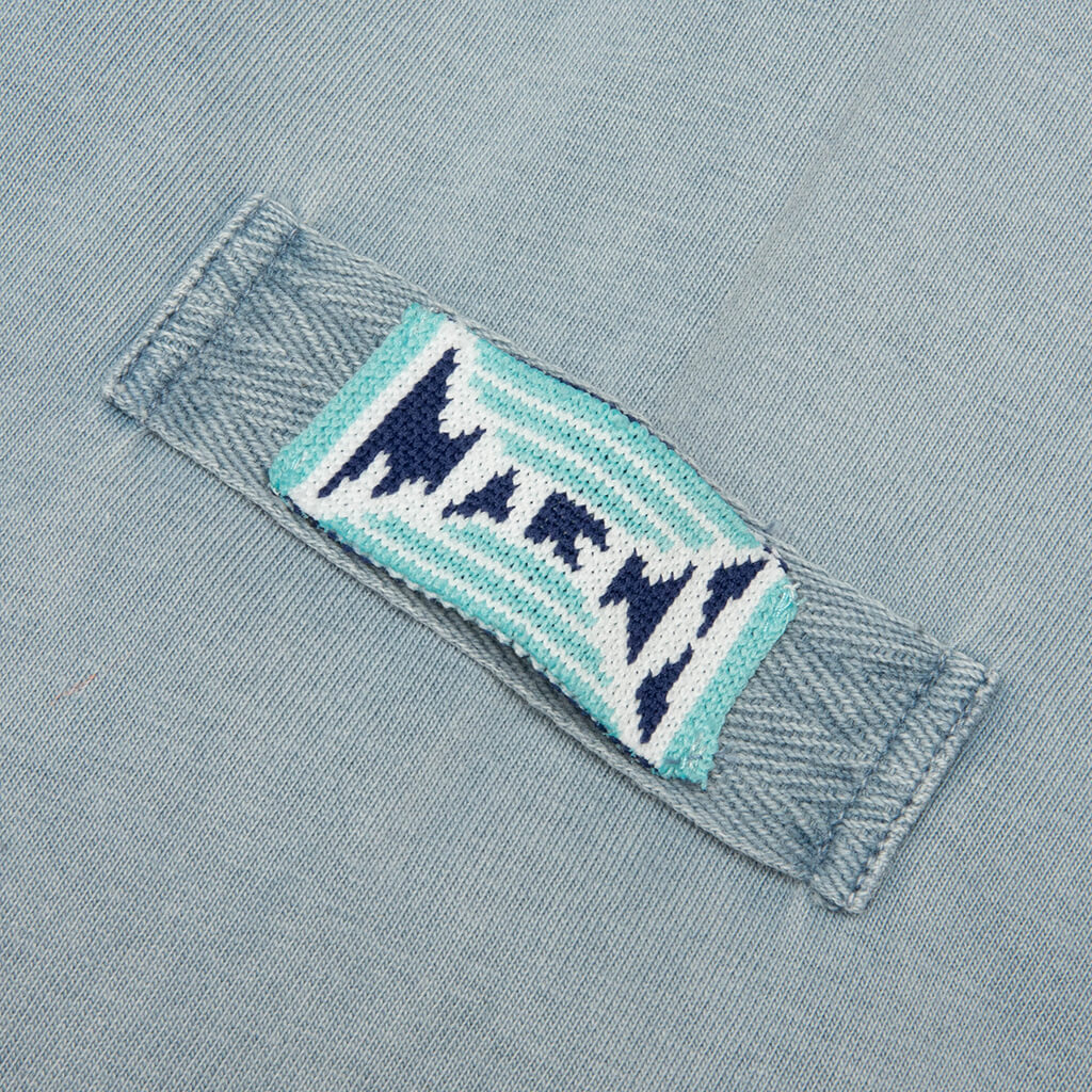 Sleeve Patch Tee Sky