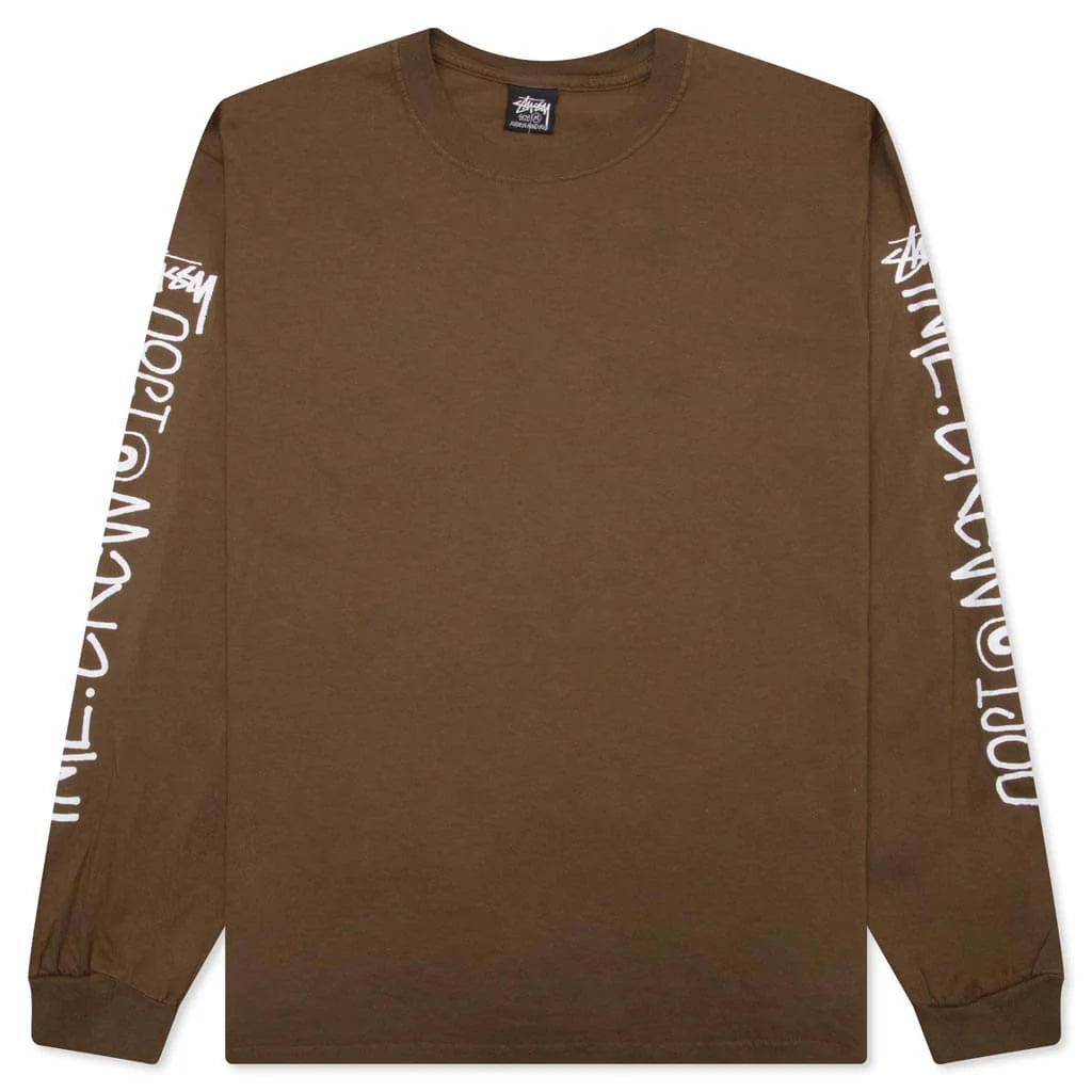 International Crew Pigment Dyed L S Tee Brown