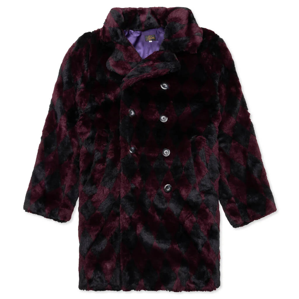Pea Coat Navy Bordeaux