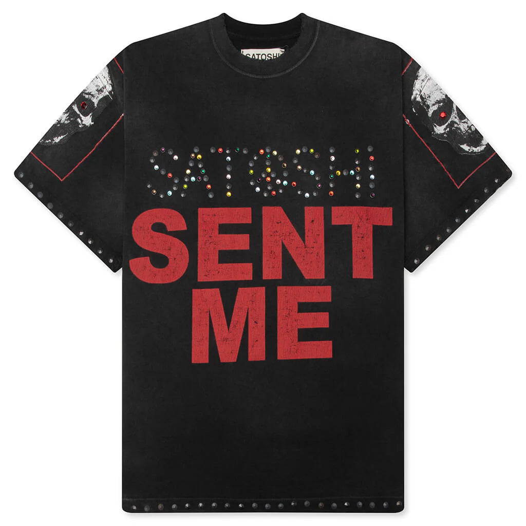 Satoshi Sent Me Tee Washed Black