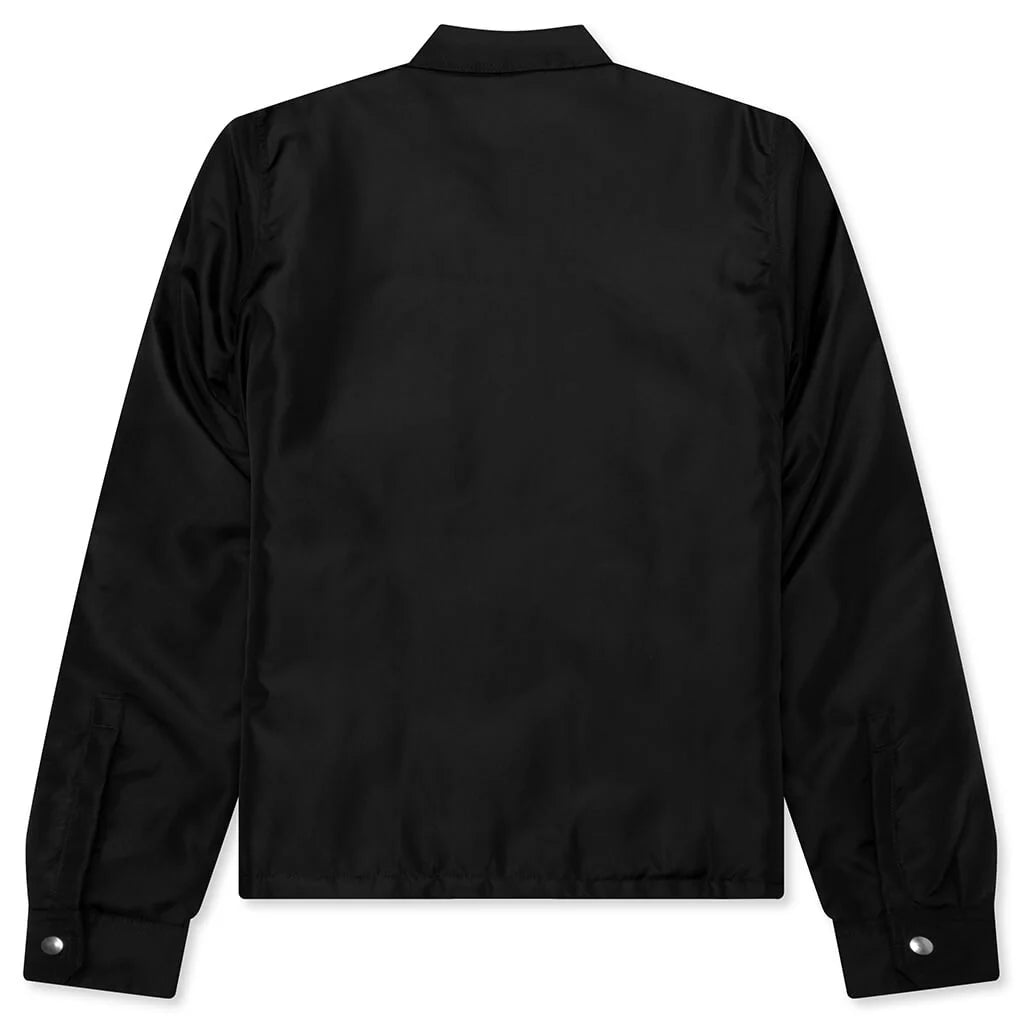 Concealed Zipfront Padded Jacket Black