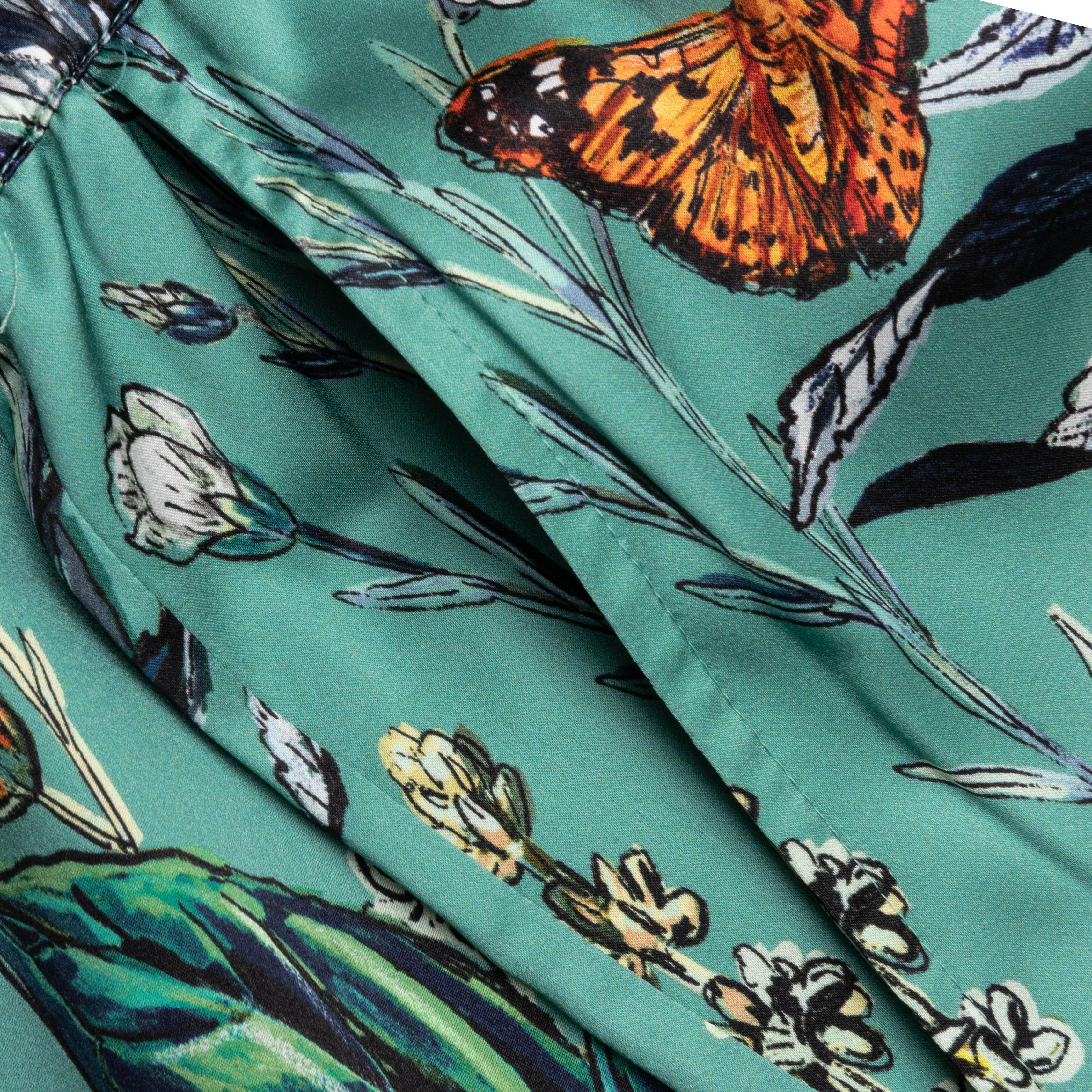 Botanical Silk Short Ocean Botanical