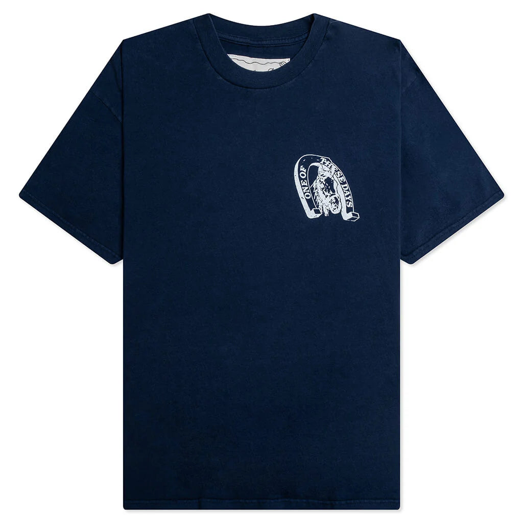 Lucky Number 73 S S T Shirt Sun Faded Navy