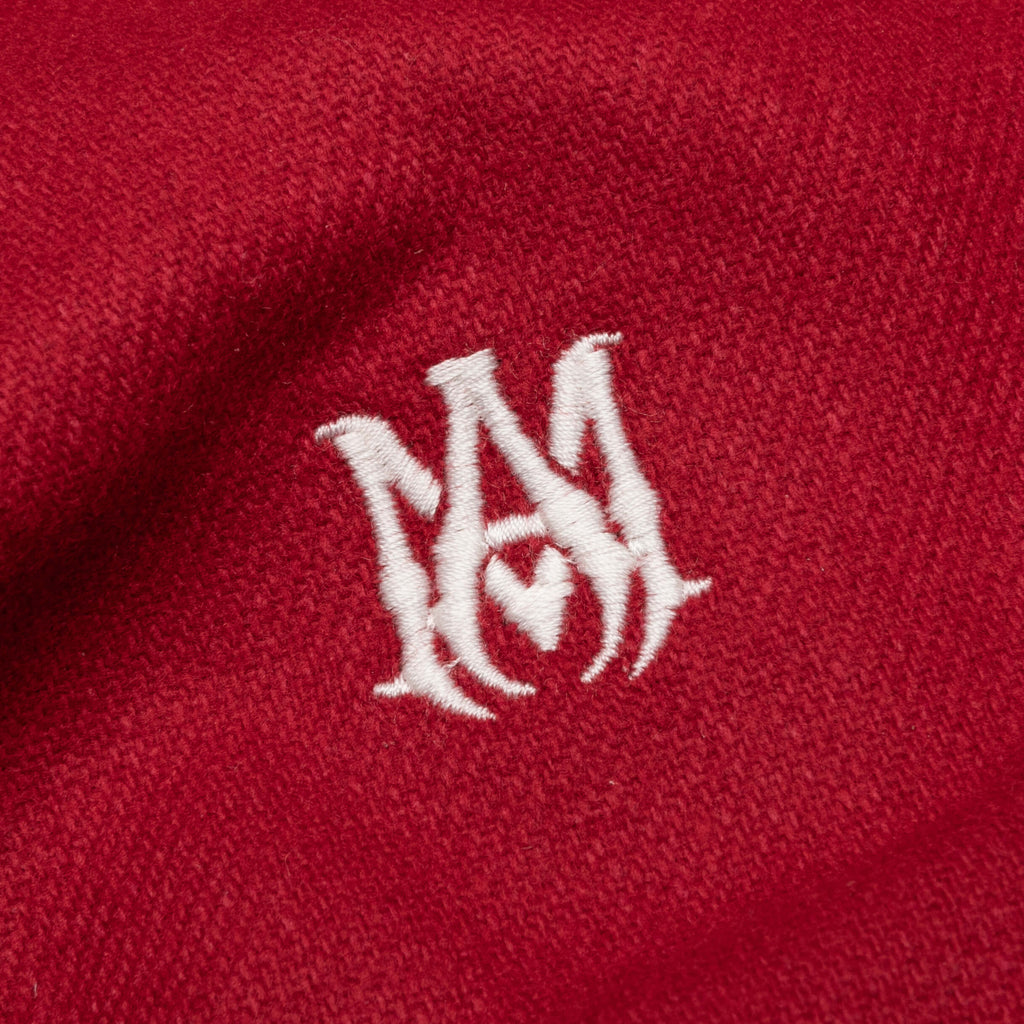 Vintage Patch Varsity Bomber Jacket Red