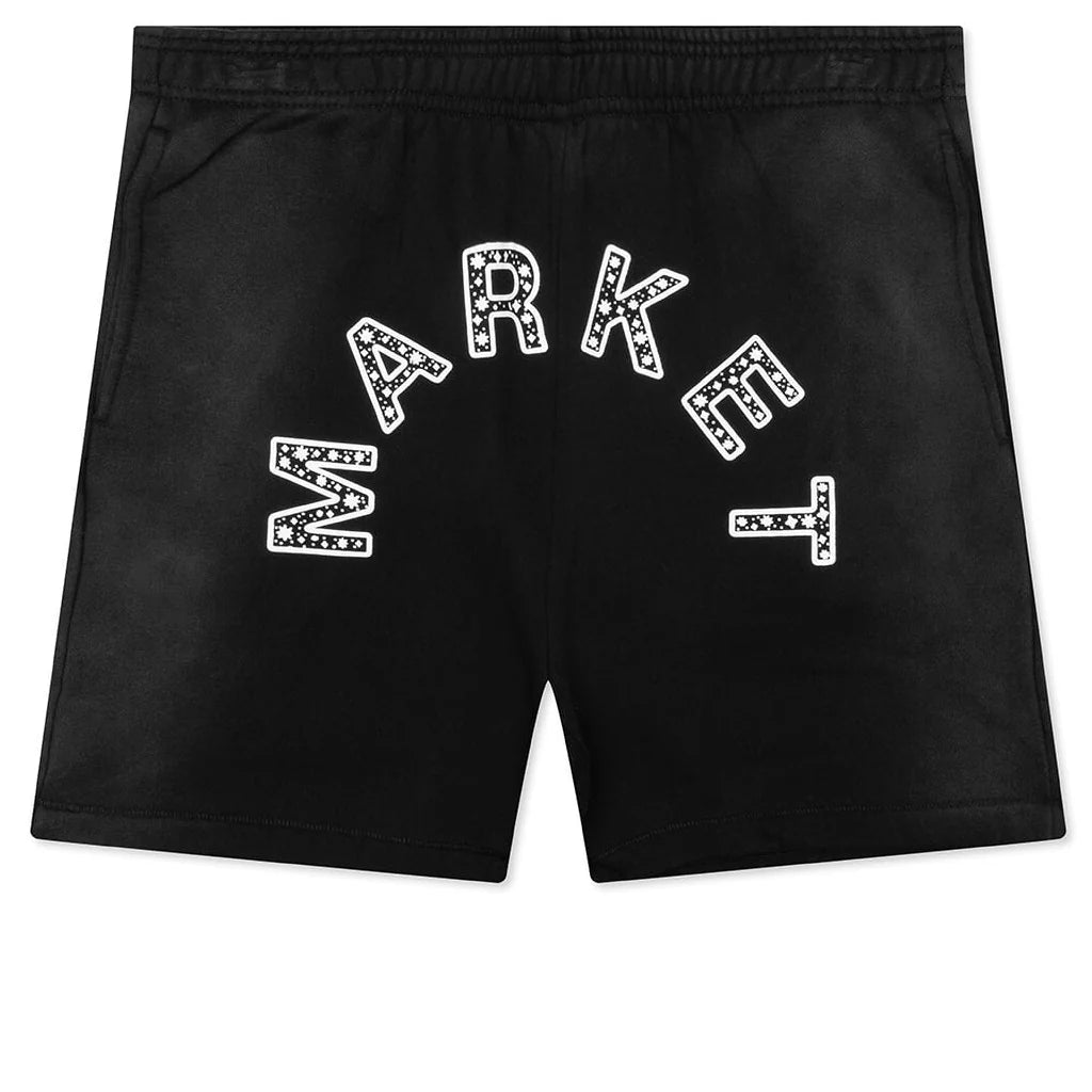 Starry Arc Fleece Short Pirate Black