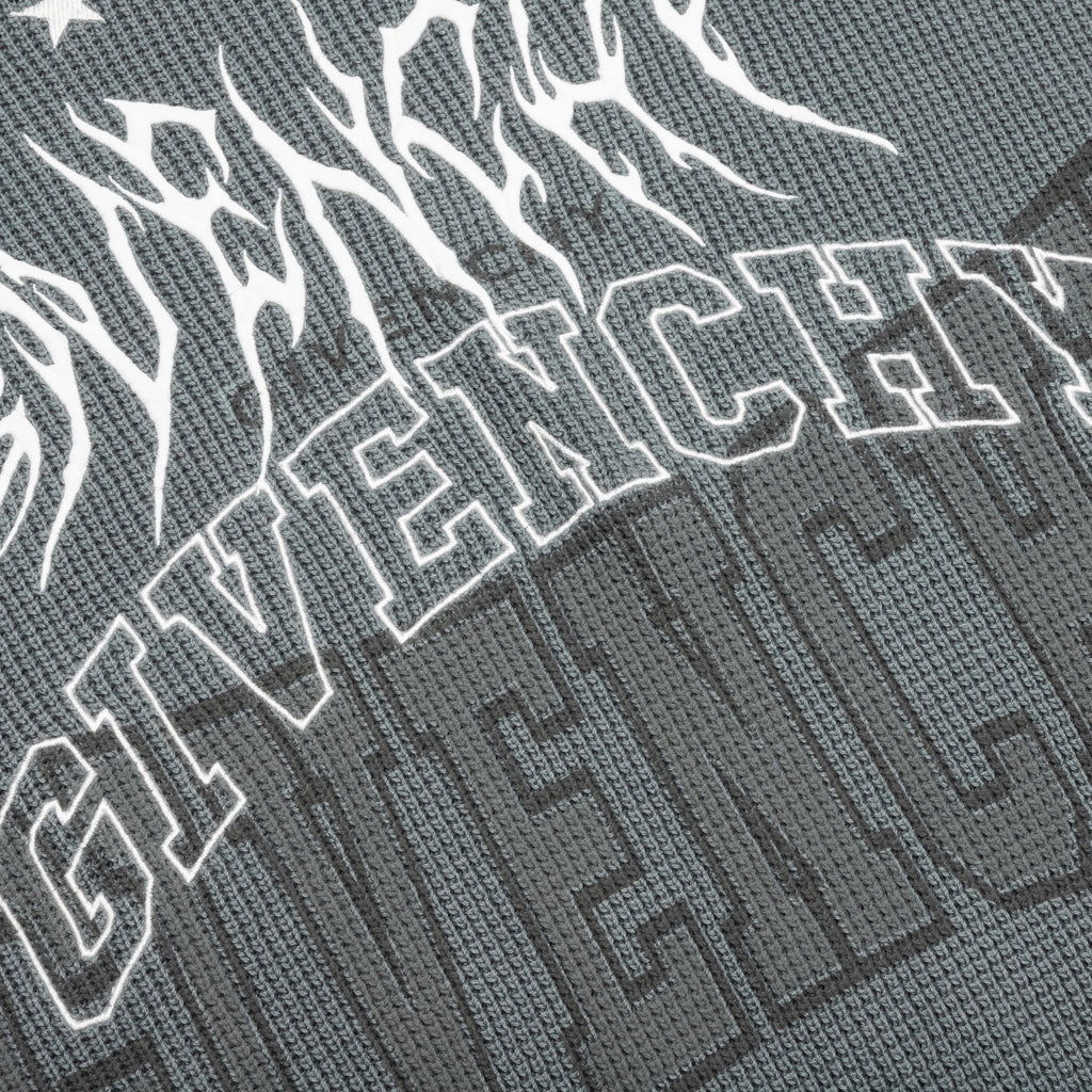 Embroidered Metal Logo Crewneck Titanium