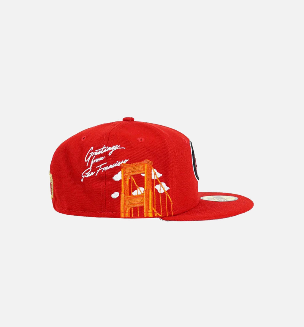 San Francisco 49ers Cloud Icon 59Fifty Mens Fitted Hat Red