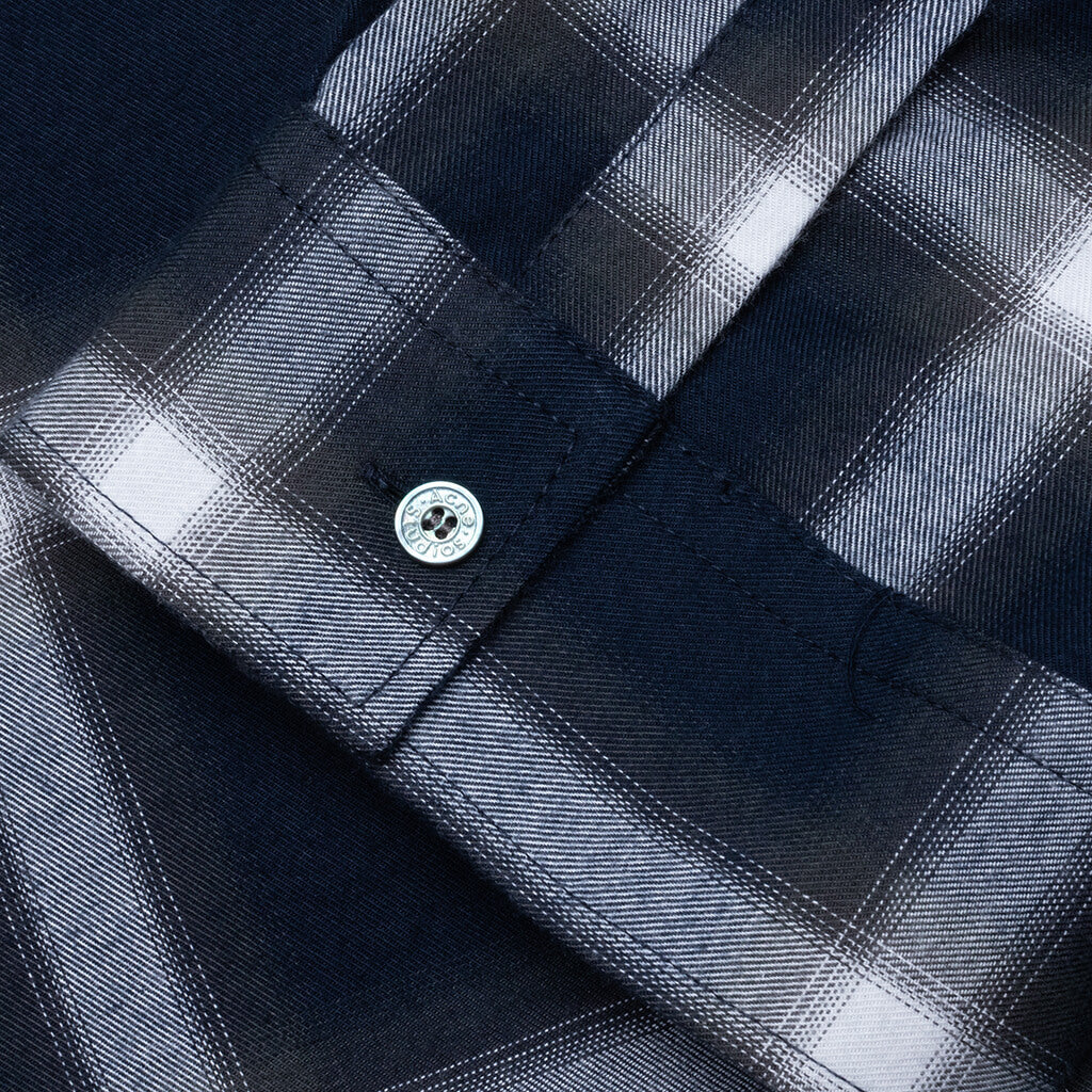 Check Button up Shirt Navy Multi