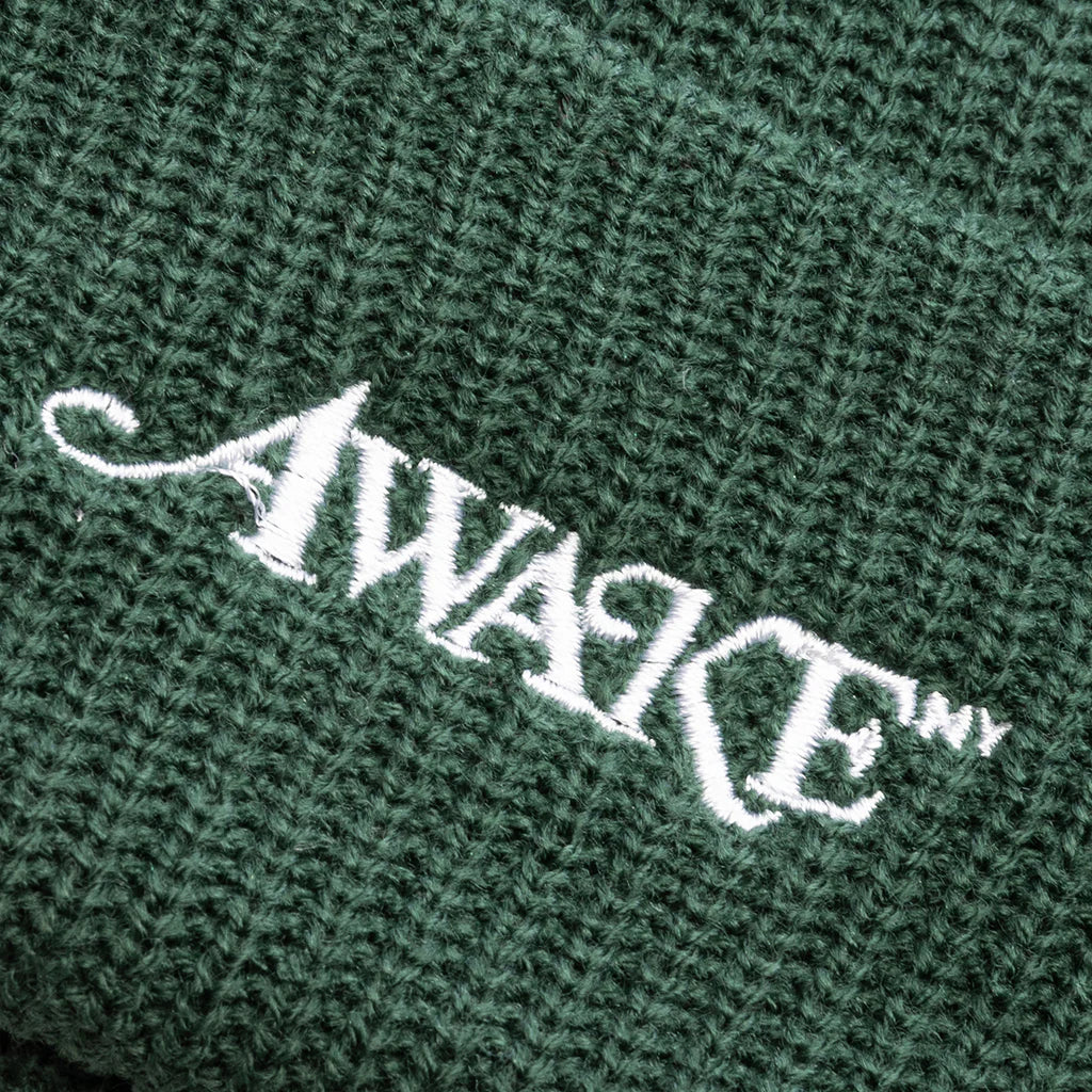 Loose Gauge Knit Beanie Forest Green