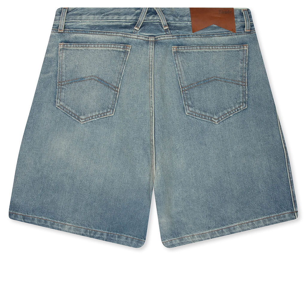 Boxy Traxedo Denim Short Isla Indigo