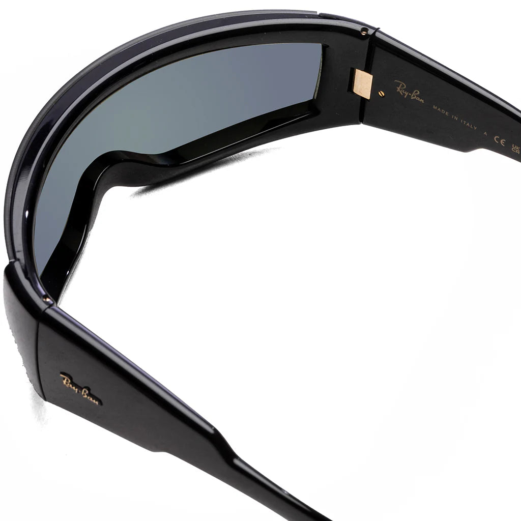 Ray Ban x AAP Rocky Ultra Wrap 002 Black Green Mirror Silver