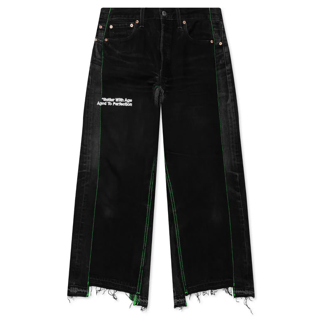 Monroe Triple Wide Denim Trouser Black