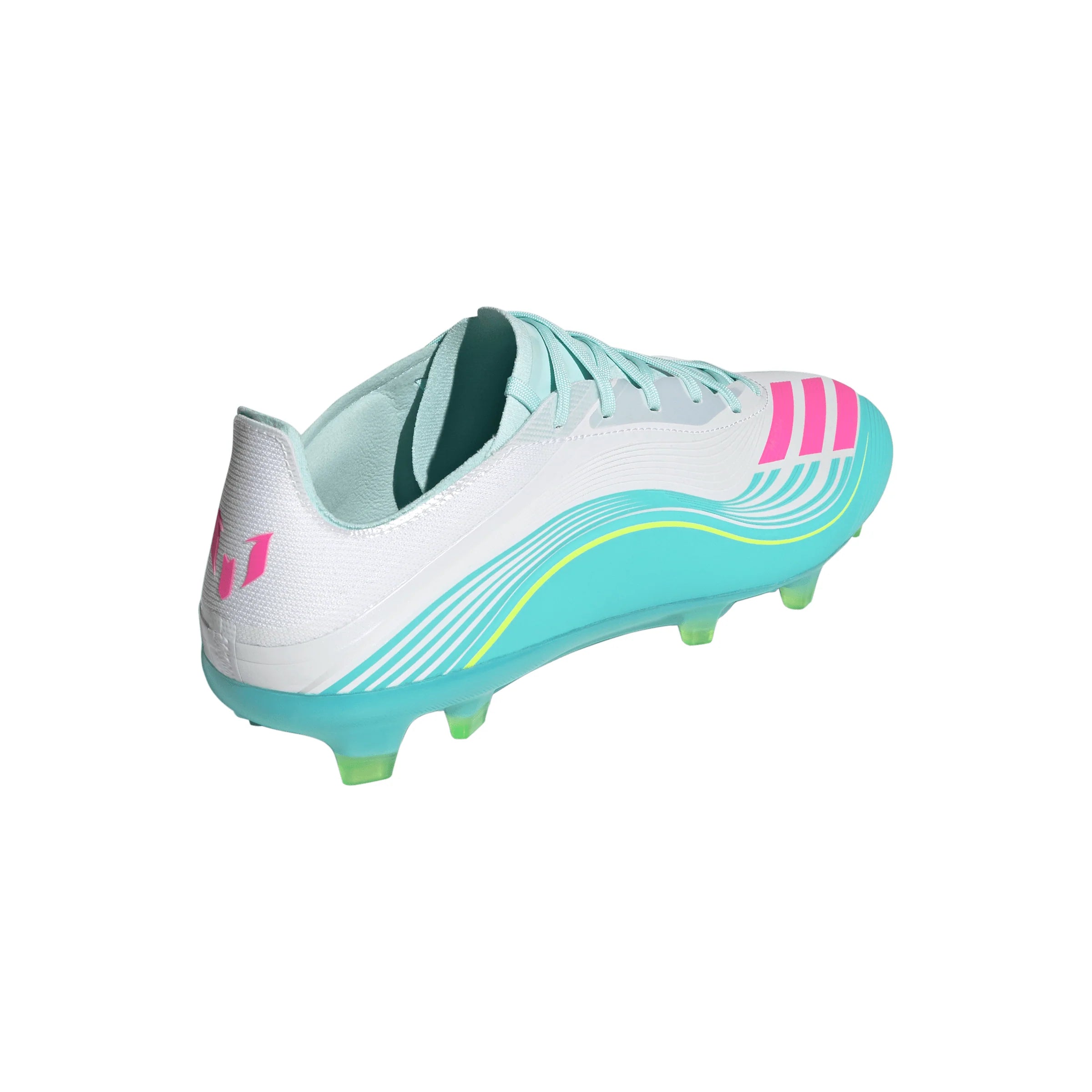 adidas F50 Messi Pro FG Firm Ground Mens Soccer Cleats White Pink Aqua