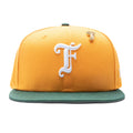 Feature x New Era Old English F Snapback Hat w Pin Gold Cilantro