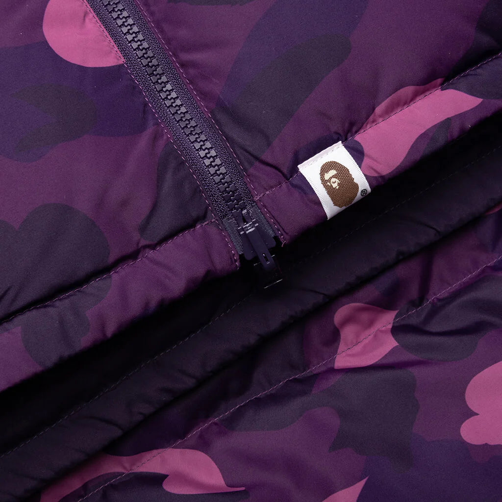 Color Camo Reversible Down Jacket Purple