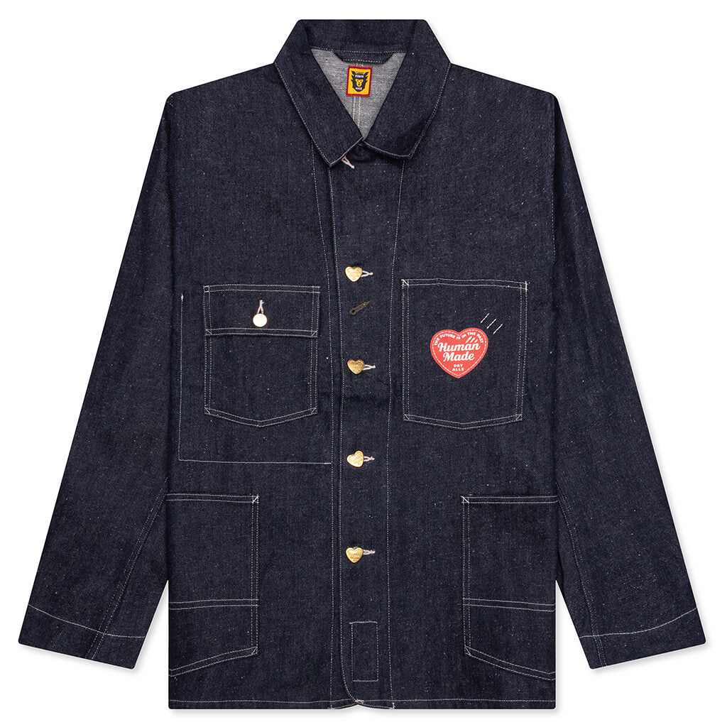 Denim Coverall Jacket Rigid Indigo