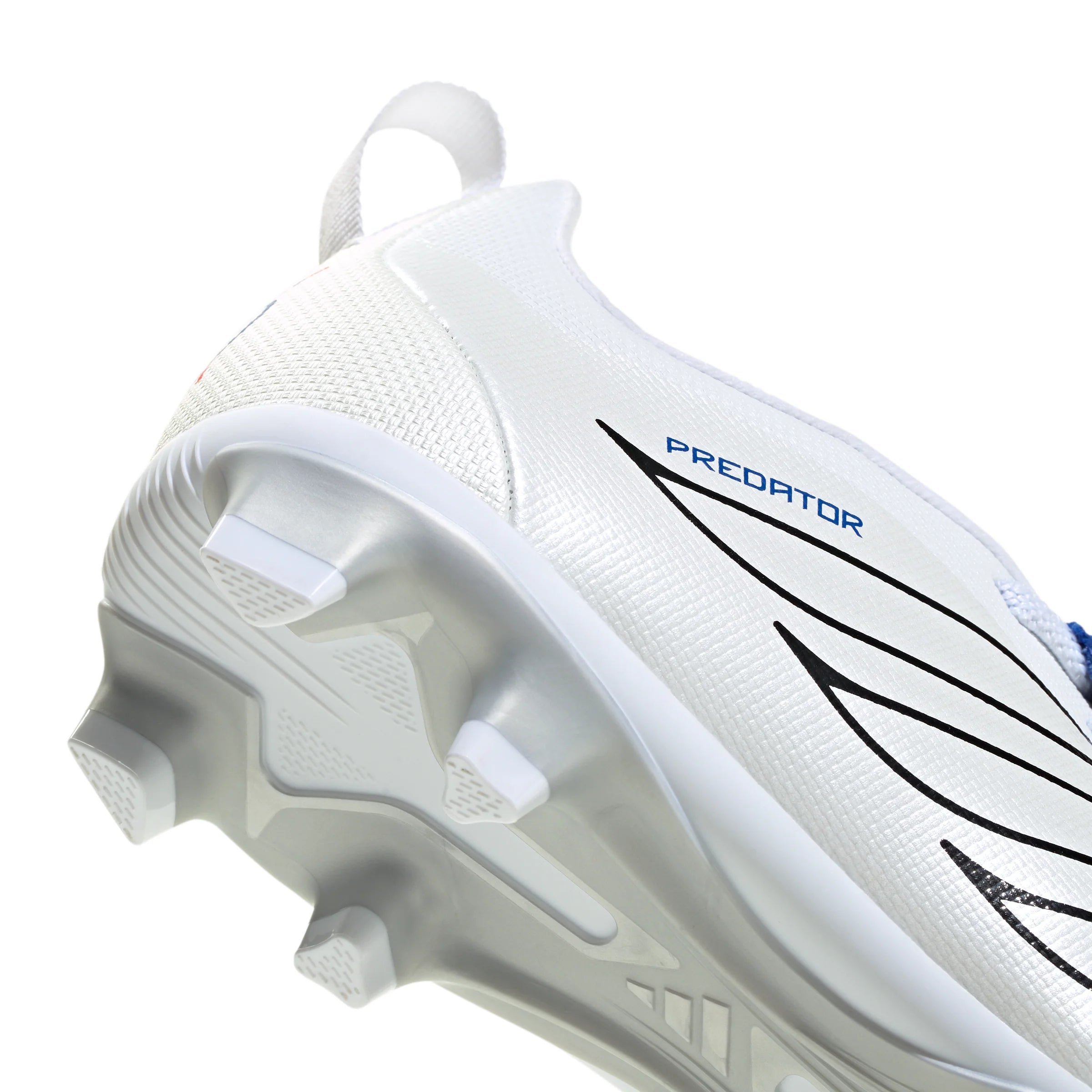 adidas Predator Club Fold Over Tongue Elastic Laces Firm Ground Multi Ground Youth Soccer Cleats White