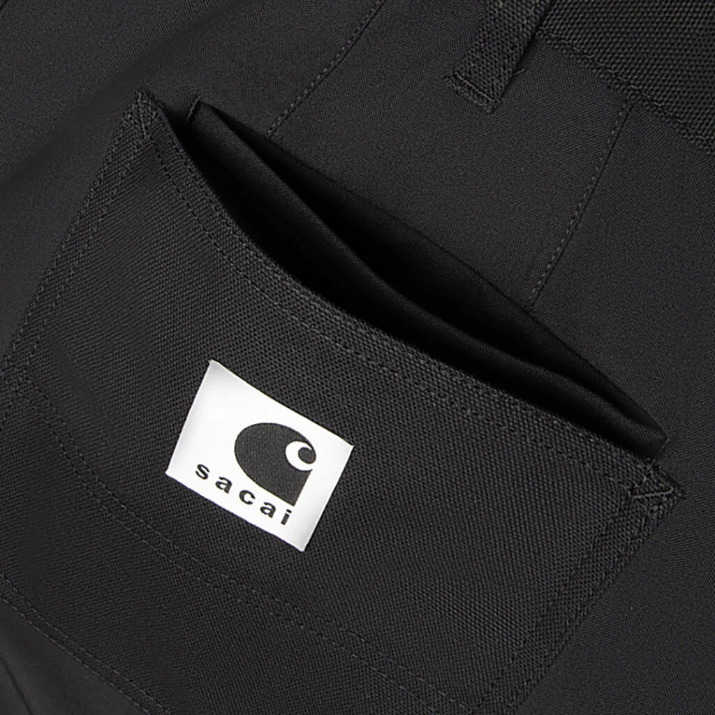 Sacai x Carhartt WIP Duck Pants Black