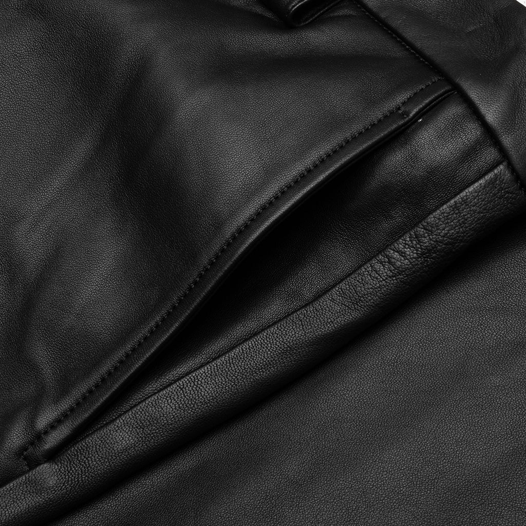 Leather Worker Pant Black