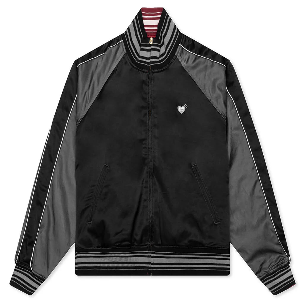 Reversible Satin Jacket Burgundy
